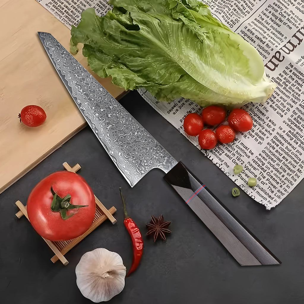 Honesuki Knife – 67-Layer Damascus Steel Boning & Slicing Knife Damascus Boning Knife Axl