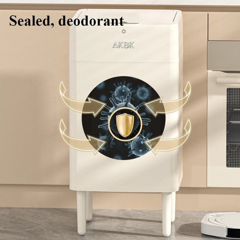 Auto Sensor Trash Can Stainless Steel 28L/33L/40L with Lid Sensor Trash Can Axl