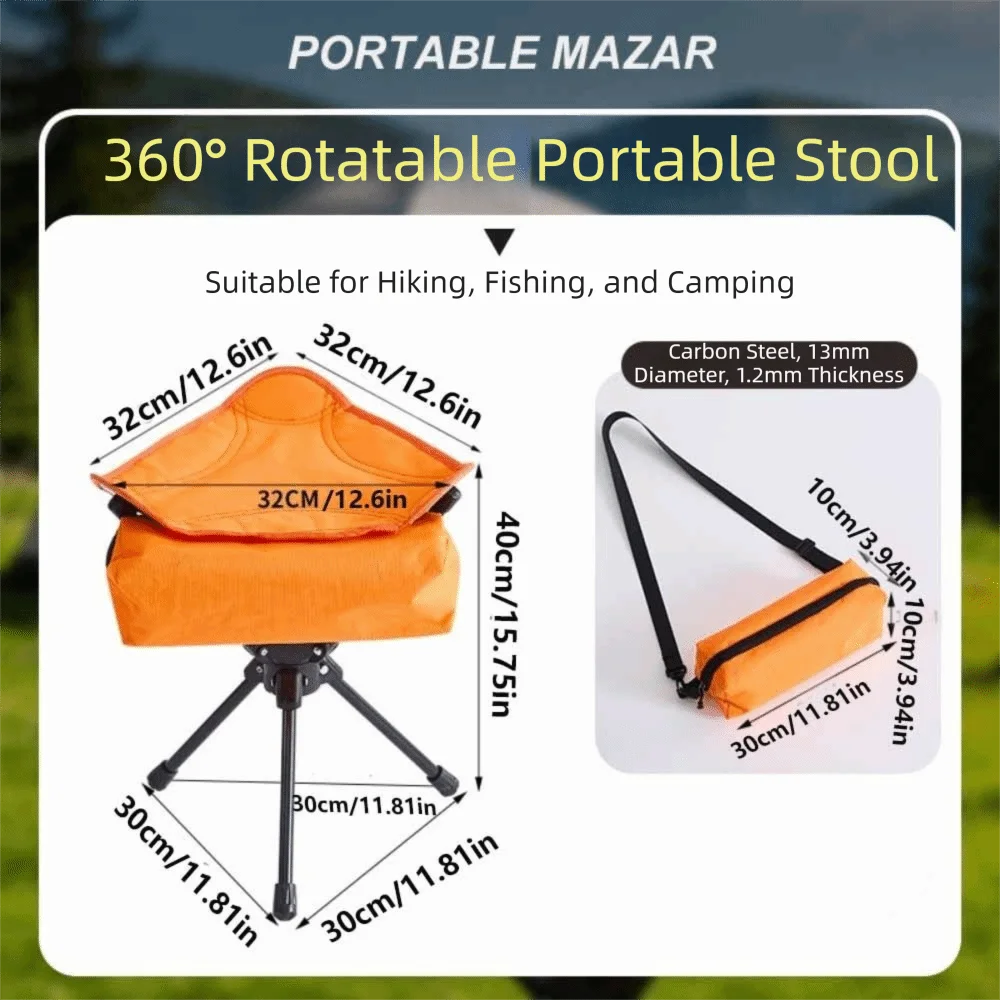 Portable Folding Tripod Stool – Camping & Fishing Chair Folding Camping Stool Axl