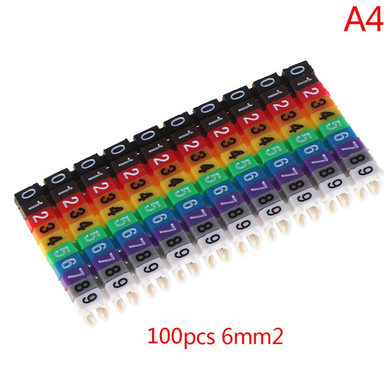 C-Type Cable Markers | Numbered Wire Tags 1.5–6mm² Cable Marker Tags Axl A4