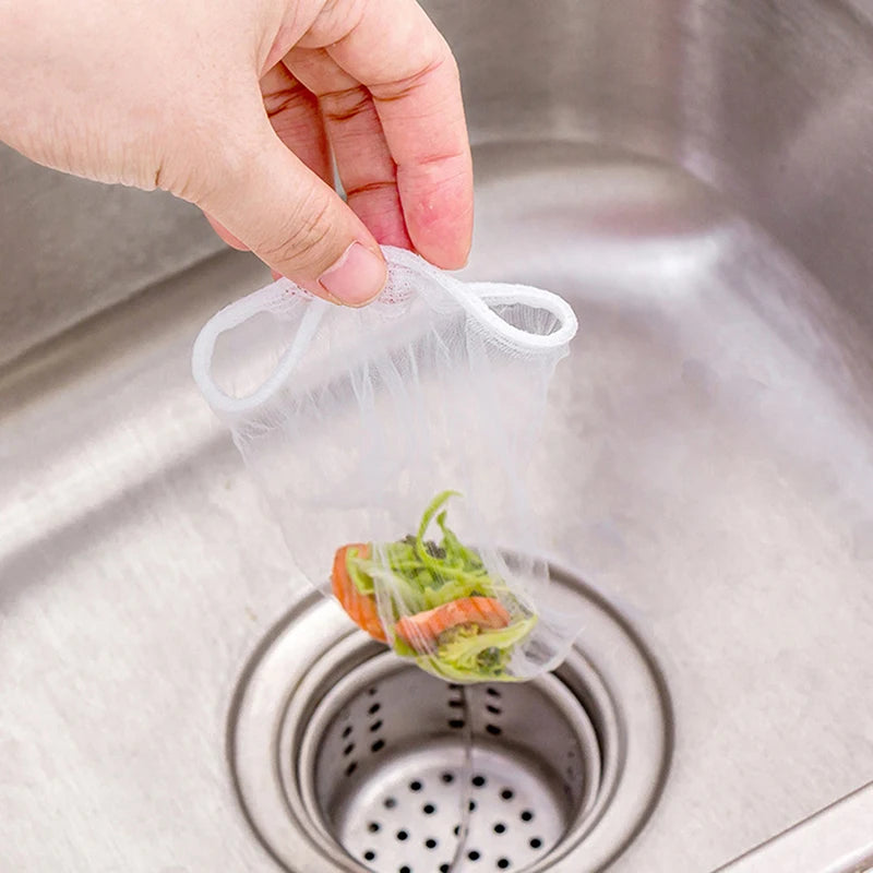 100 Pcs Disposable Kitchen Sink Drain Strainer Mesh Bags Sink Drain Strainer Axl