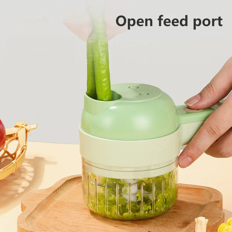 KEMORELA 4-in-1 Electric Vegetable Slicer & Chopper USB Electric Vegetable Slicer Axl