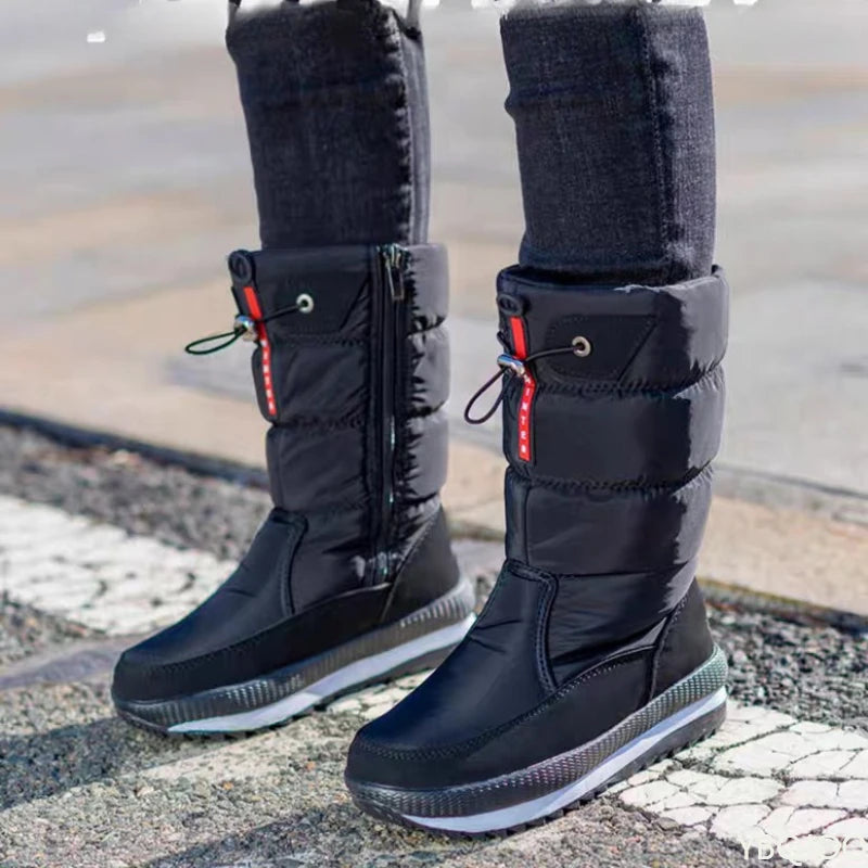 Women's Waterproof Non-Slip Plush Mid-Calf Snow Boots Women's Snow Boots Axl