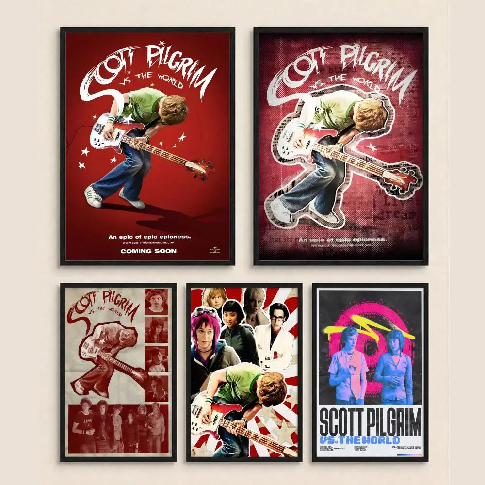 Scott Pilgrim Movie Poster – HD Waterproof Wall Art Print Movie Wall Poster Axl
