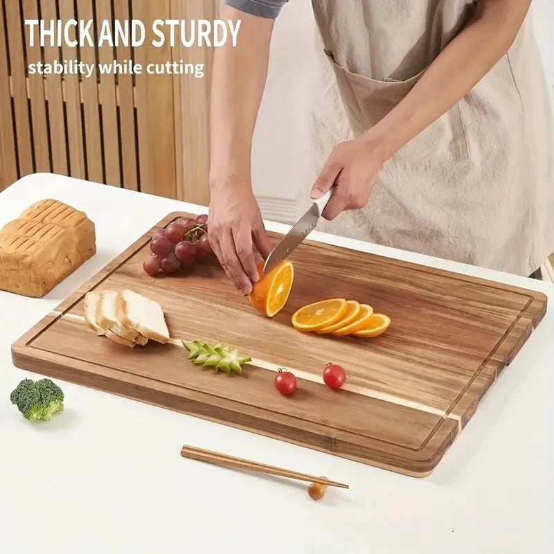 Beech & Walnut Wood Cutting Board – Butcher Block Chopping Board Wood Cutting Board Axl