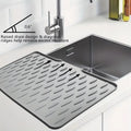 KEMORELA Silicone Drain Mat – Kitchen Countertop & Sink Mat Silicone Drain Mat Axl Dark gray L