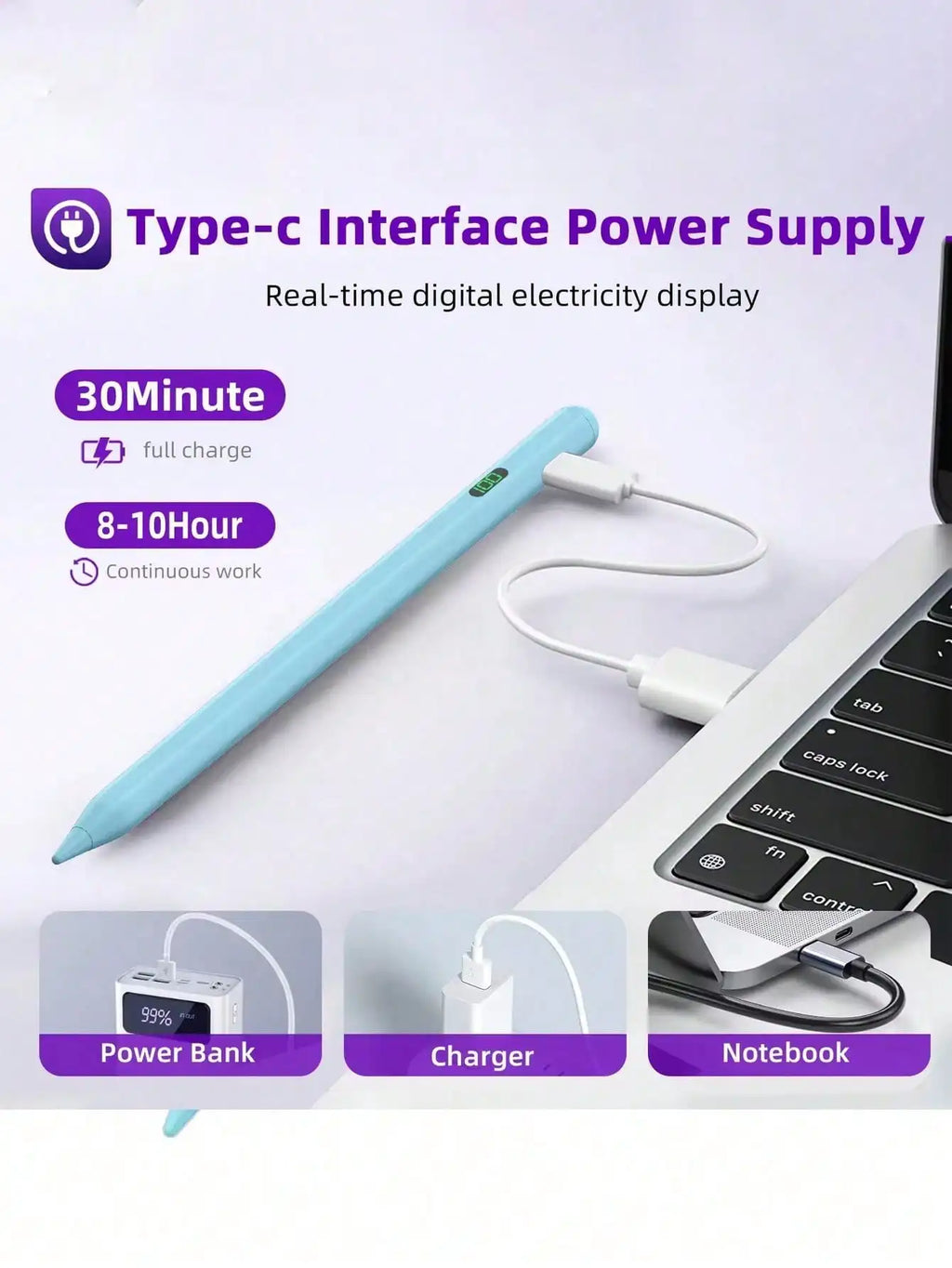 Magnetic Capacitive Stylus Pen – Tilt & Palm Rejection for Tablets Tablet Stylus Pen Axl