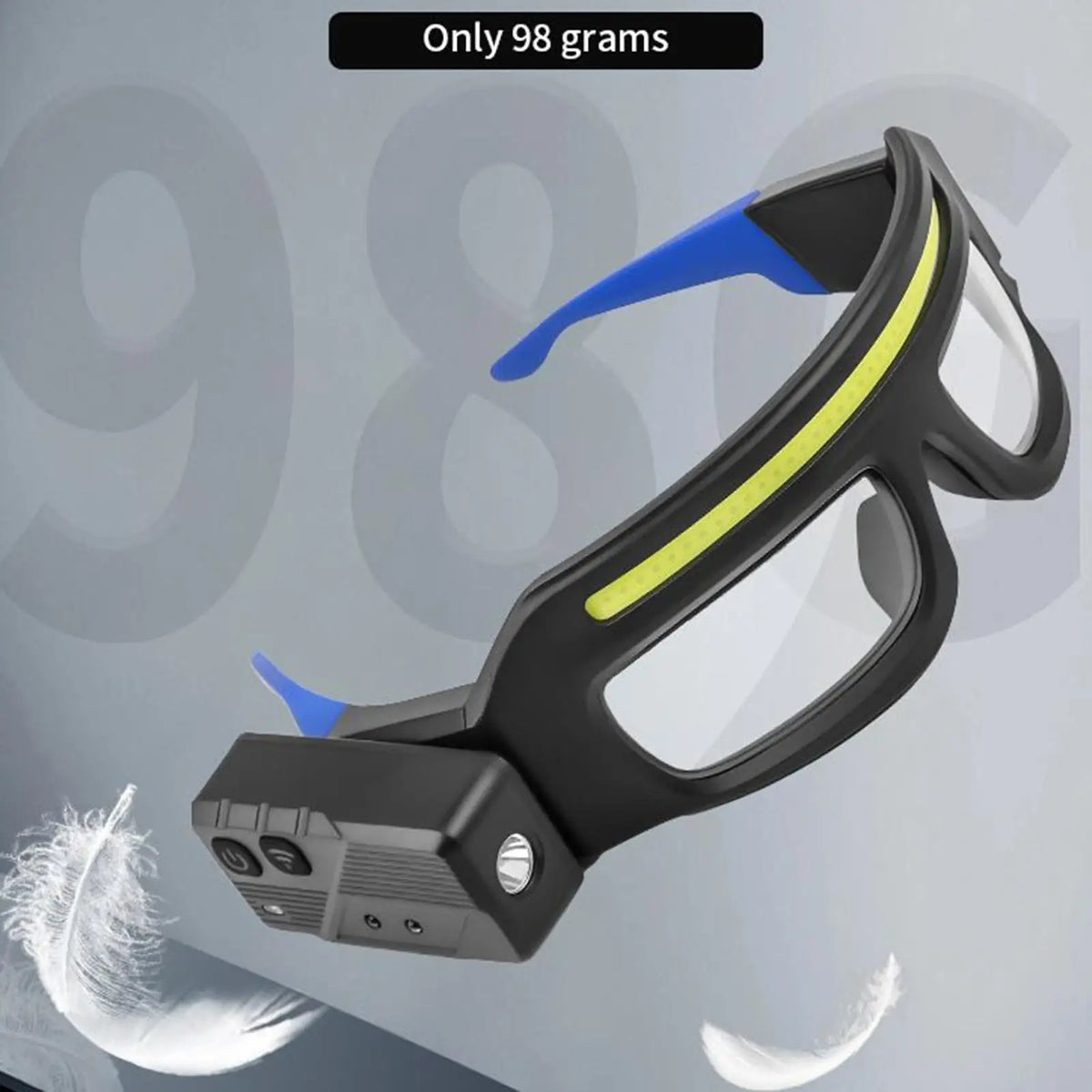 Anti-Fog Safety Glasses with LED Headlamp | Rechargeable LED Safety Glasses Axl