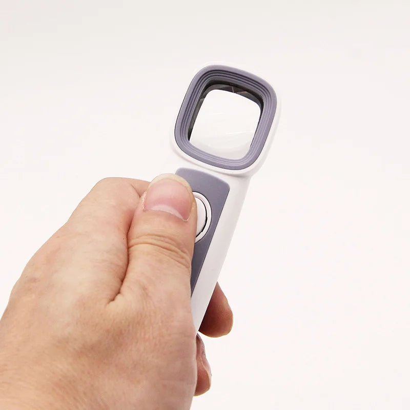 Handheld LED UV Magnifying Glass – HD Square Lens, 500X LED UV Magnifier Axl