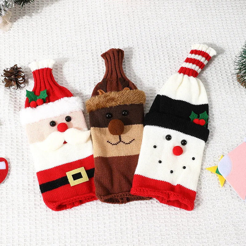 Christmas Wine Bottle Decoration Set – Festive Holiday Decor Holiday Bottle Decor Axl