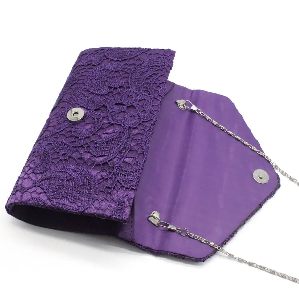 Women's Lace Clutch Bag – Evening Party & Wedding Purse Lace Clutch Bag Axl