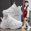 Girls Air Mesh Sneakers – Kids Casual Sports Running Shoes Girls Kids Sneakers Axl WHITE 37