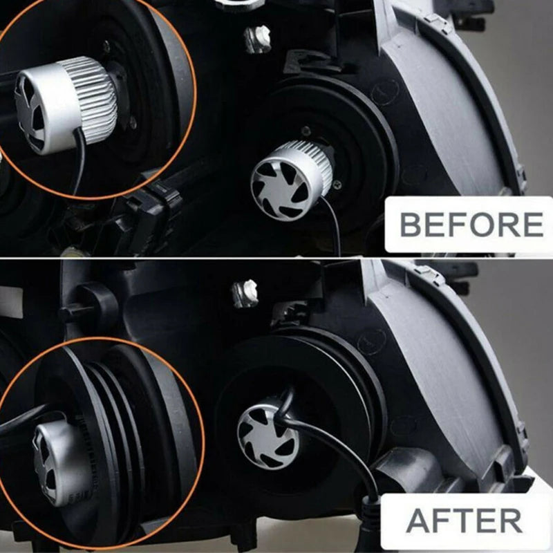 LED Headlight Rubber Dust Cover – Waterproof Sealing Cap Pair Headlight Dust Cover Axl