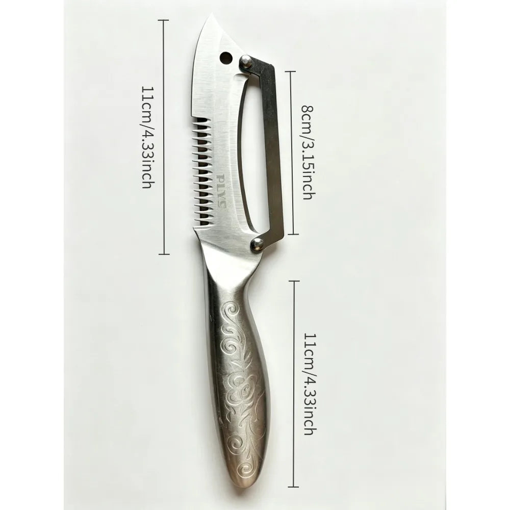 PLYS 3-in-1 Paring Knife & Vegetable Peeler | Stainless Steel Paring Knife Peeler Axl 1pc