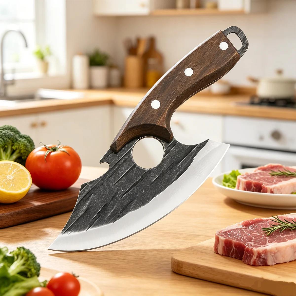 Professional Fish Boning Knife – Stainless Steel Meat Cleaver Boning Knife Axl