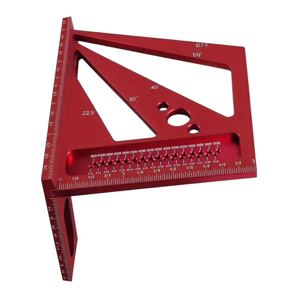 Aluminum Alloy Woodworking Miter Triangle Ruler & Protractor Woodworking Measuring Tool Axl
