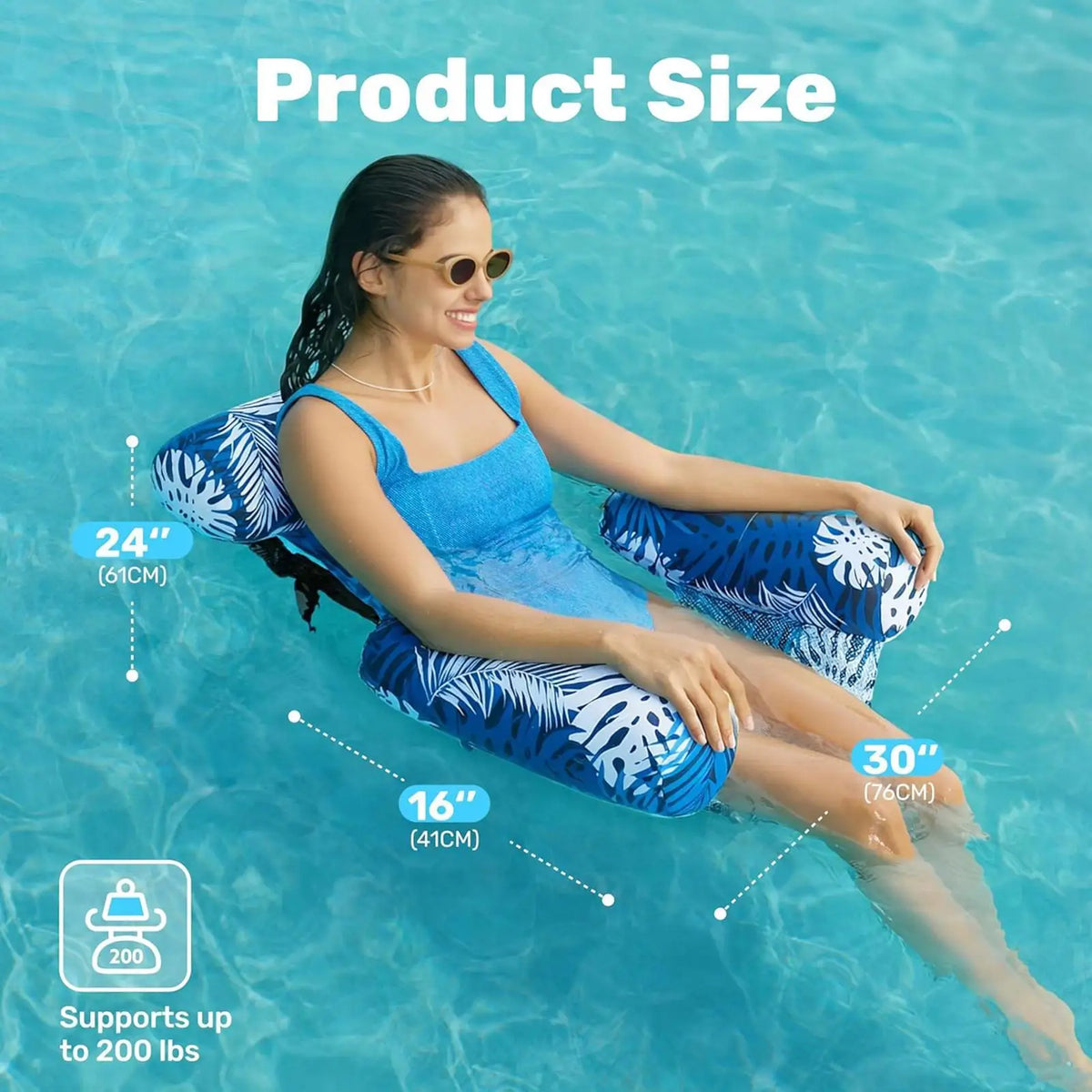 Inflatable Pool Float Chair for Beach, Lake & Pool Lounging Inflatable Pool Float Axl