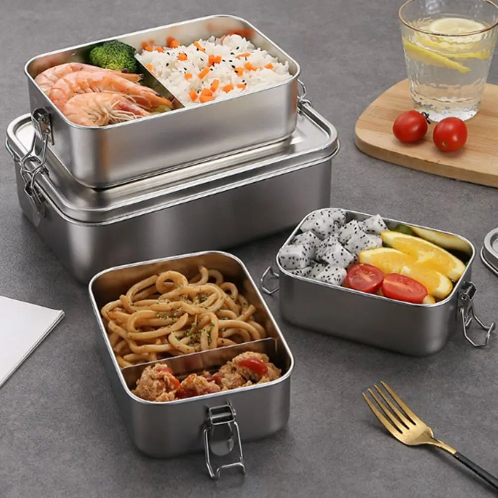 Stainless Steel Bento Box – Leakproof Large Lunch Container Stainless Steel Lunch Box Axl