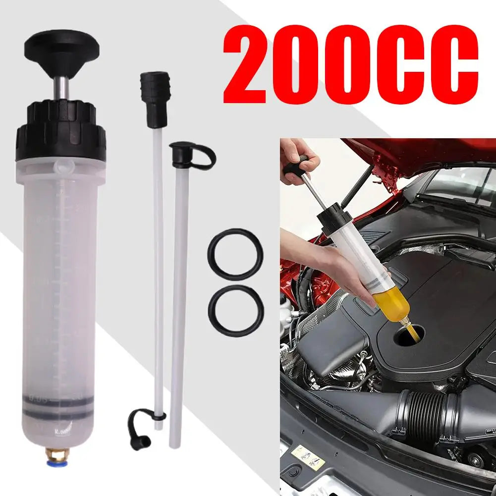 200cc Fluid Extractor Syringe Pump | Oil & Liquid Transfer Tool Fluid Extractor Pump Axl