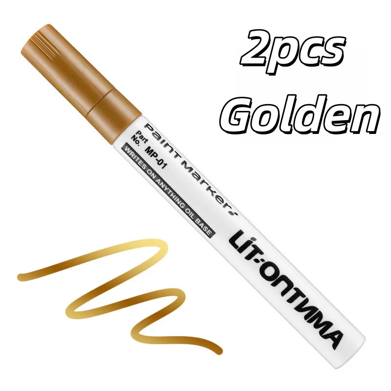 Golden Tombstone Marker – Restores Granite & Marble Text Art Marker Pen Axl Golden2pcs