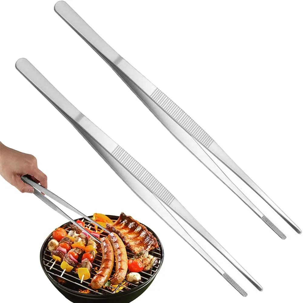 12-Inch Stainless Steel Kitchen Tongs | BBQ Chef Food Clip Kitchen Tongs Axl