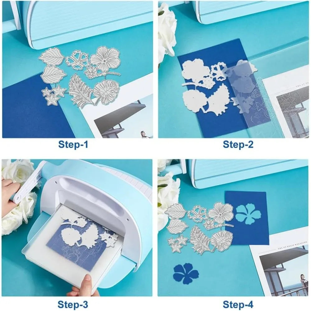 Hibiscus Cutting Dies – Flower & Jungle Leaf Stencils for Crafts Cutting Dies Stencils Axl