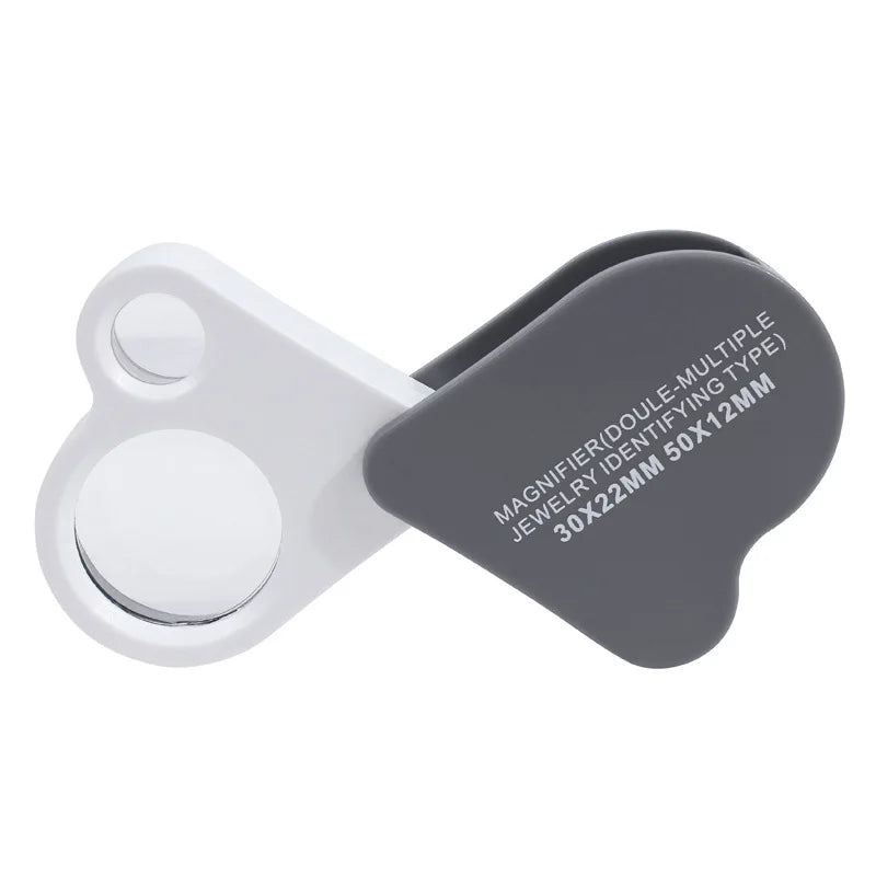Mini 30X 50X Dual Lens Folding Pocket Loupe Magnifier – Jewelry Pocket Loupe Magnifier Axl 30x 50x