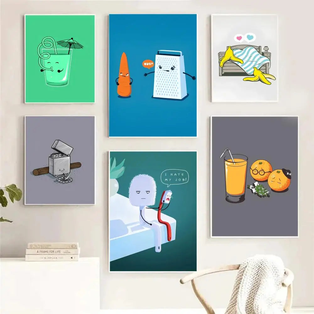 Funny Food Canvas Wall Art – HD Print Poster | Home Decor Canvas Wall Art Axl