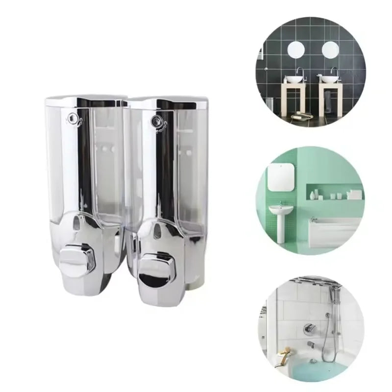 Wall Mounted Soap Dispenser 350ml – Silver ABS Pump Soap Dispenser Axl