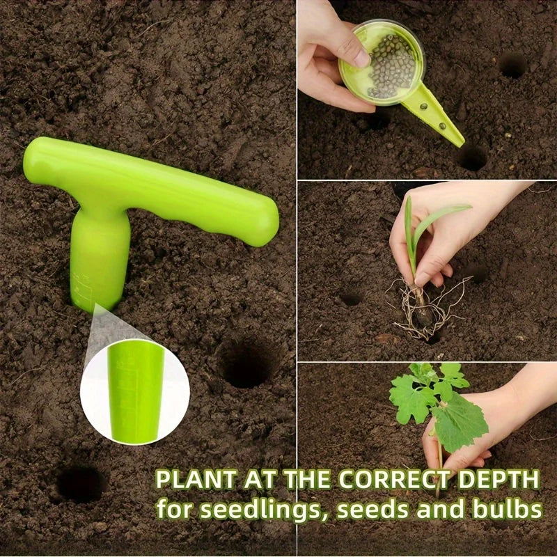 Garden Seed Sower Tool Set – Adjustable Handheld Seeder Kit Garden Seeding Tool Axl