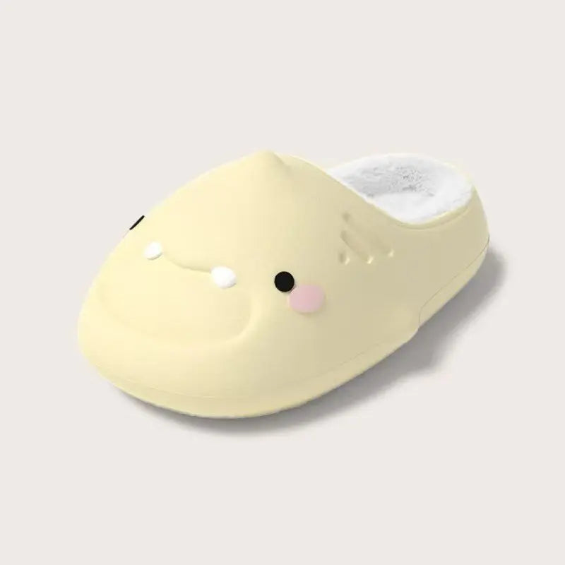 Lorilury 3D Shark Slippers – Warm Non-Slip Women's House Shoes Novelty Slippers Axl Yellow 38-39