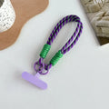 Candy Color Phone Wrist Strap – Anti-Lost Nylon Hand Lanyard Phone Wrist Strap Axl purple