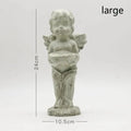 Angel Cupid Candlestick Holder – Resin Winged Baby Sculpture Candle Holder Axl L