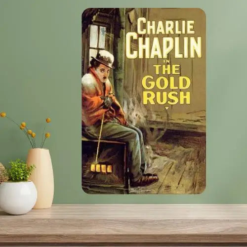 Charlie Chaplin Gold Rush Metal Movie Poster Sign | Vintage Metal Wall Sign Axl aluminum sign aluminum 20x30cm