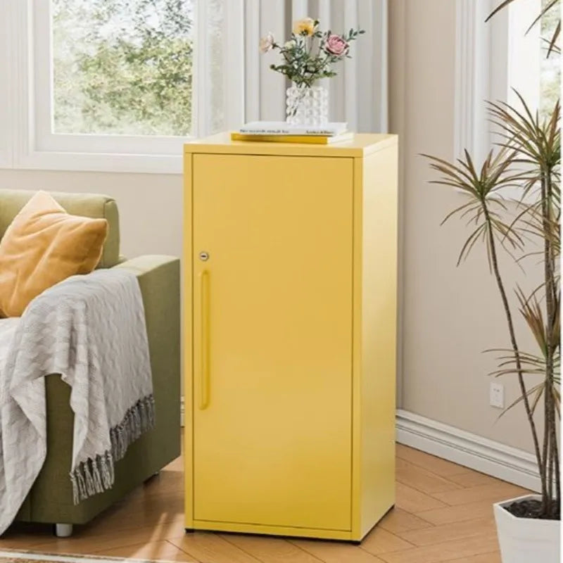 Metal Storage Cabinet with Lock – 50L 3-Compartment Organizer Lockable Storage Cabinet Axl