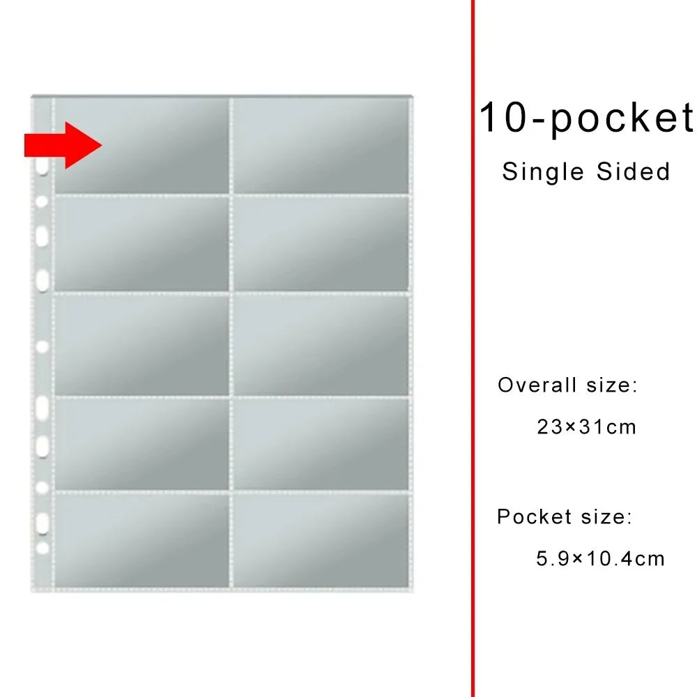 A4 Clear Binder Sleeves – 10 Sheet Photo & Card Pages Binder Sleeve Pages Axl 10-pockets