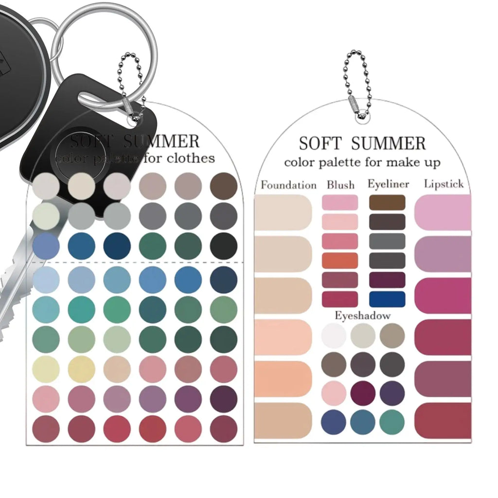 Soft Summer Color Palette Cards – Seasonal Style & Makeup Guide Color Analysis Cards Axl