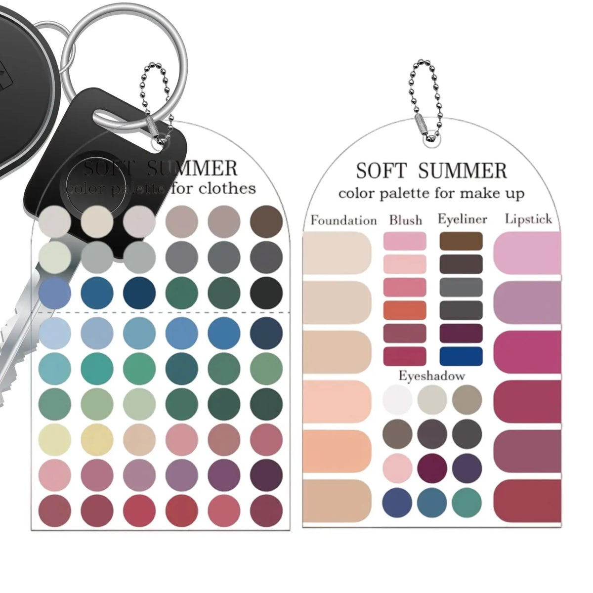 Soft Summer Color Palette Cards – Seasonal Style & Makeup Guide Color Analysis Cards Axl
