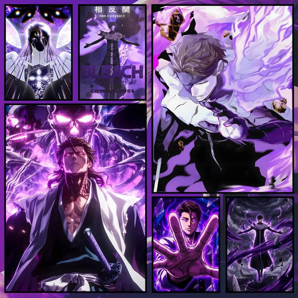 Sosuke Aizen Anime Poster – Waterproof Self-Adhesive Wall Art Anime Wall Poster Axl