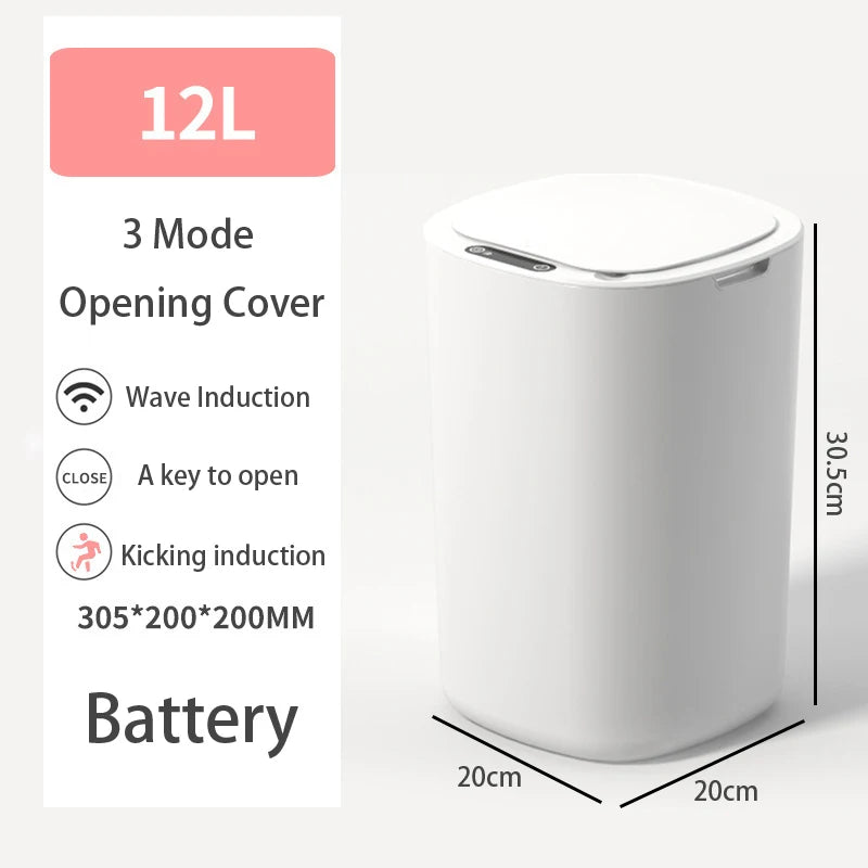 Smart Sensor Trash Can 15L – Auto-Open Odor-Control Waste Bin Sensor Trash Can Axl 3 Mode