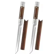 Professional Stainless Steel Kitchen Knife with Leather Sheath Kitchen Knife Axl black