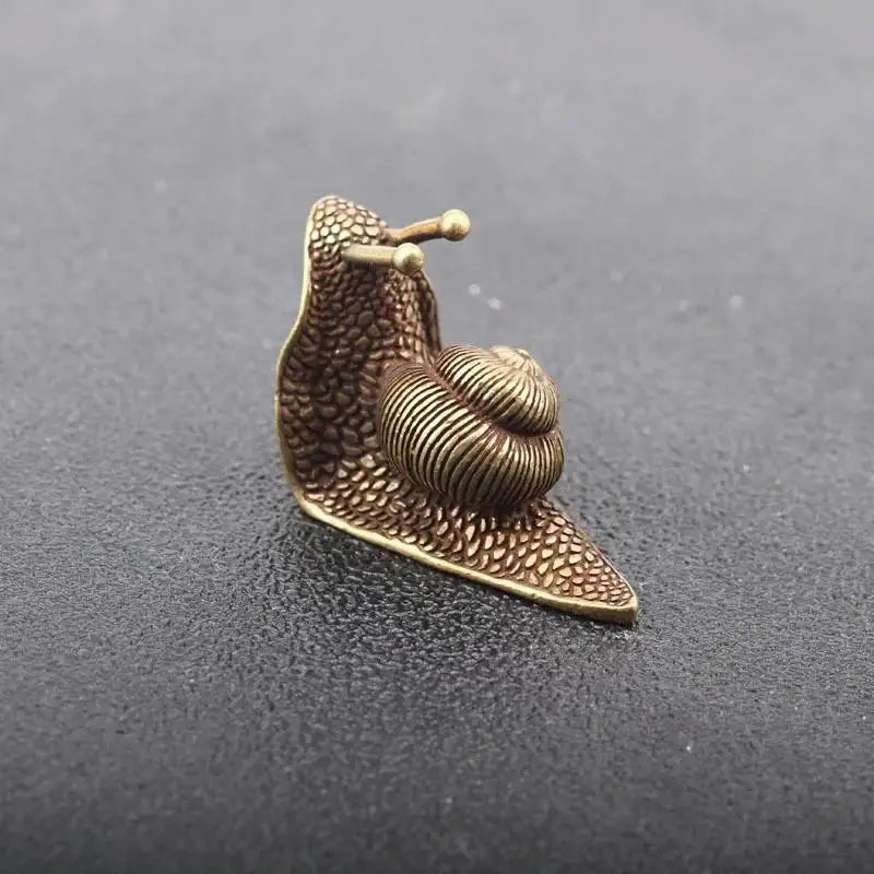 Mini Pure Copper Snail Statue – Antique Brass Desk Ornament Brass Desk Ornament Axl