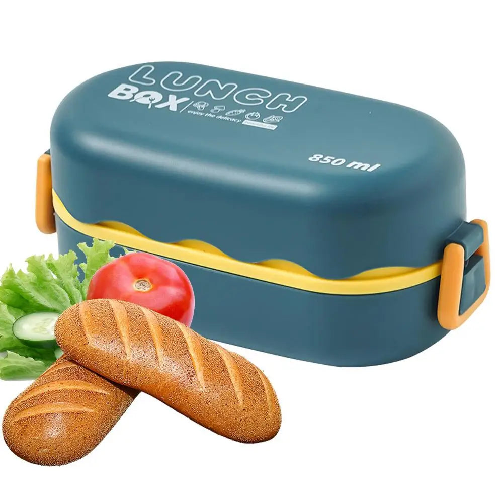 Kids Stackable Bento Lunch Box | Microwave Safe, BPA-Free, 850ml Bento Lunch Box Axl