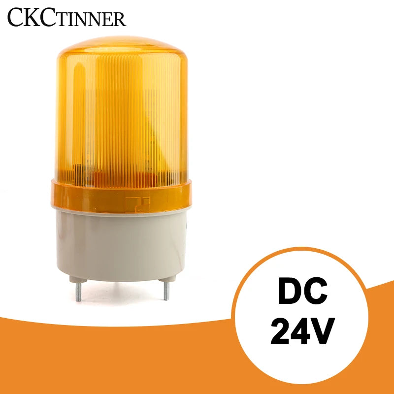 LED Strobe Warning Light & Buzzer 12V 24V 220V – LED-1101J Industrial Warning Light Axl DC 24V yellow