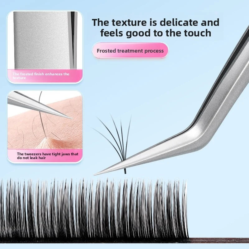 Silver Eyelash Extension Tweezers – Dolphin & Feather Precision Set Eyelash Tweezers Set Axl