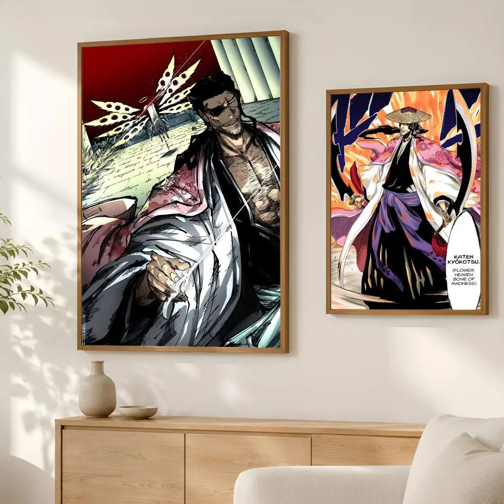 Shunsui Kyoraku Self-Stick HD Anime Wall Art Poster Anime Wall Poster Axl