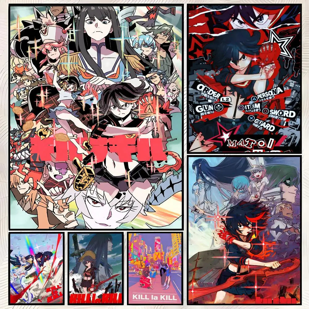 Kill la Kill Anime Self-Stick Wall Poster – HD Waterproof Decor Anime Wall Poster Axl