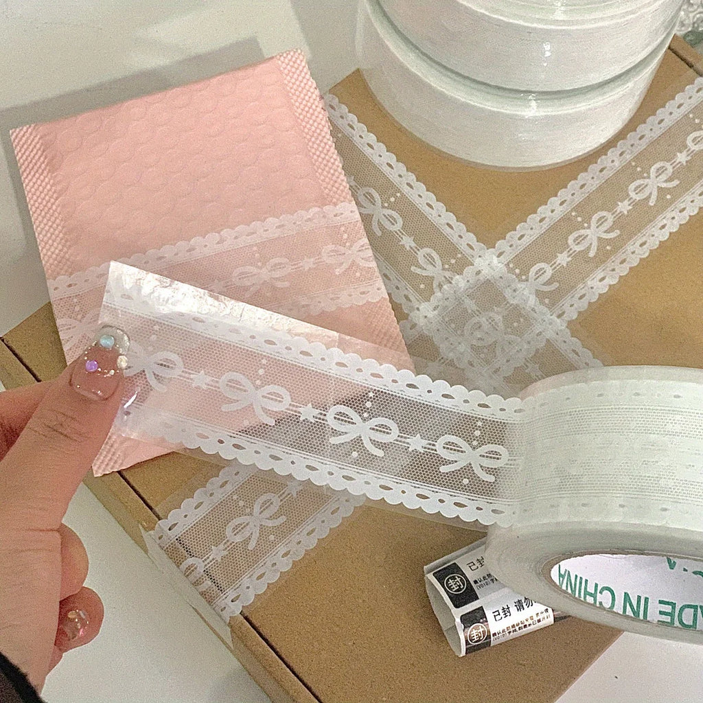 Elegant Floral Decorative Transparent Tape – Gift Wrapping Decorative Tape Axl