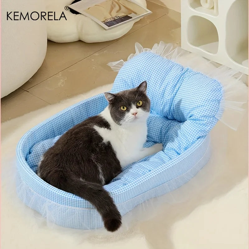 KEMORELA Cat Princess Sofa Bed – Washable Pet Mat All Seasons Cat Sofa Bed Axl