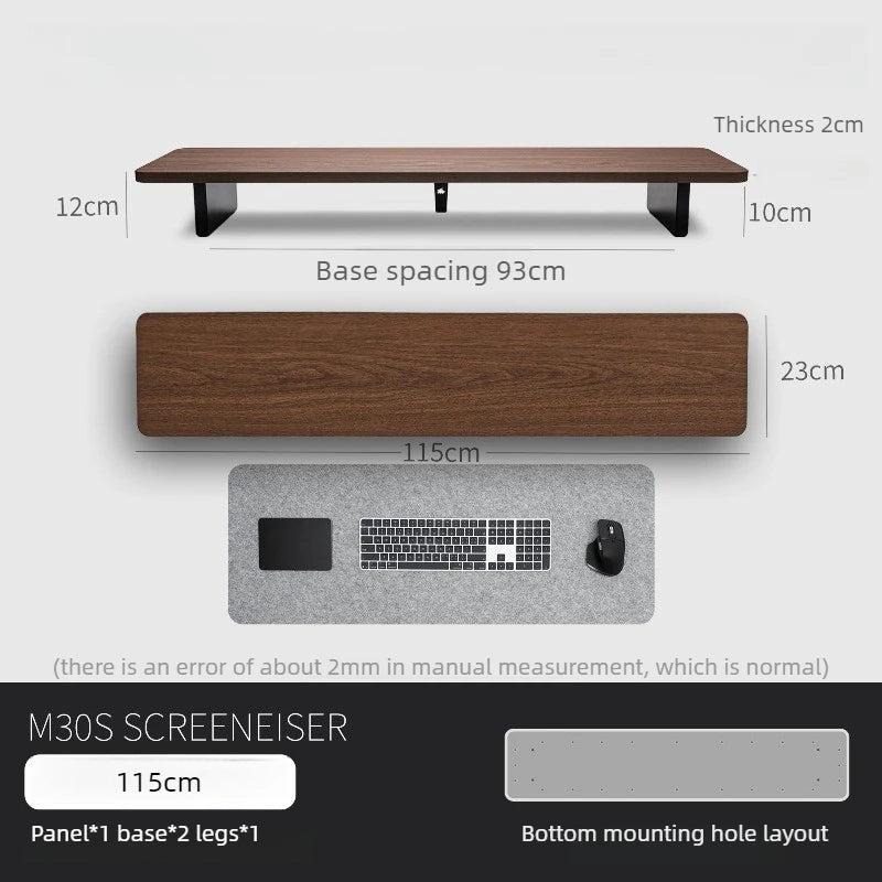 Monitor Stand Riser & Modular Wood Desk Organizer – M30S Monitor Stand Riser Axl Walnut Color 115CM